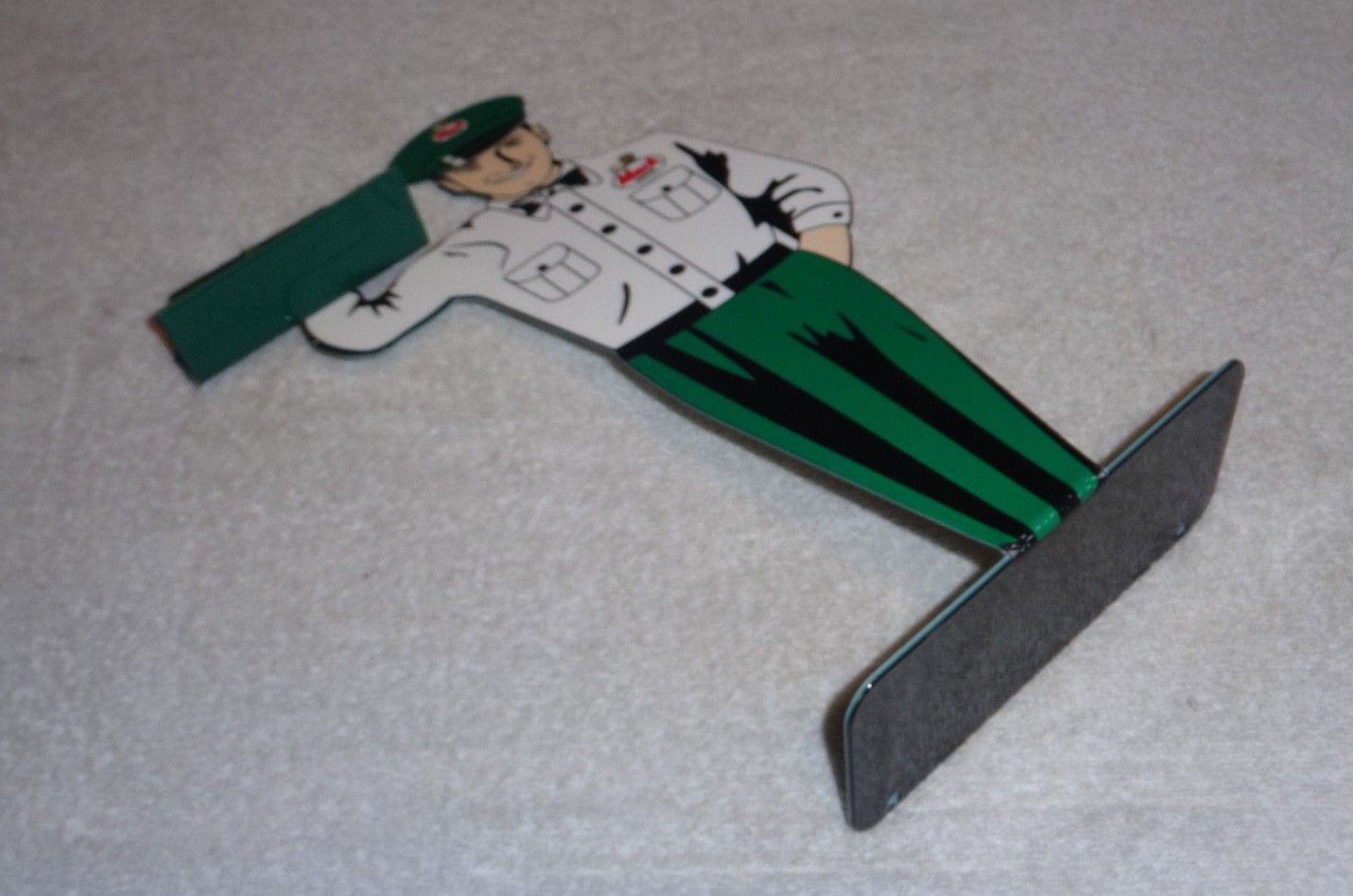 VINTAGE MACK TRUCKS & BUSES DEALER METAL GASOLINE OIL BUSINESS CARD HOLDER SIGN