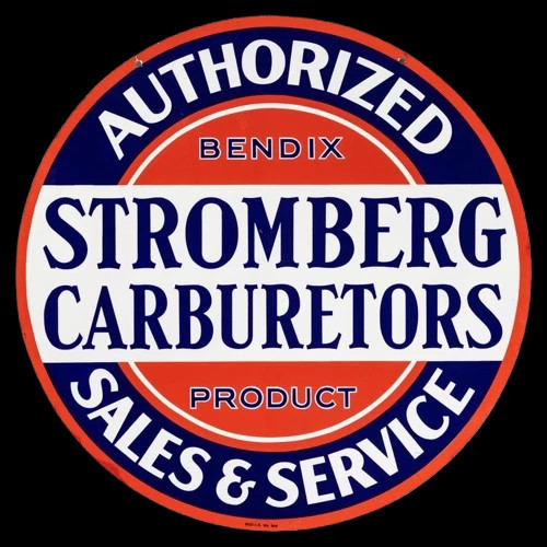 PORCELIAN STROMBERG ENAMEL SIGN SIZE 30X30 INCHES DOUBLE SIDED