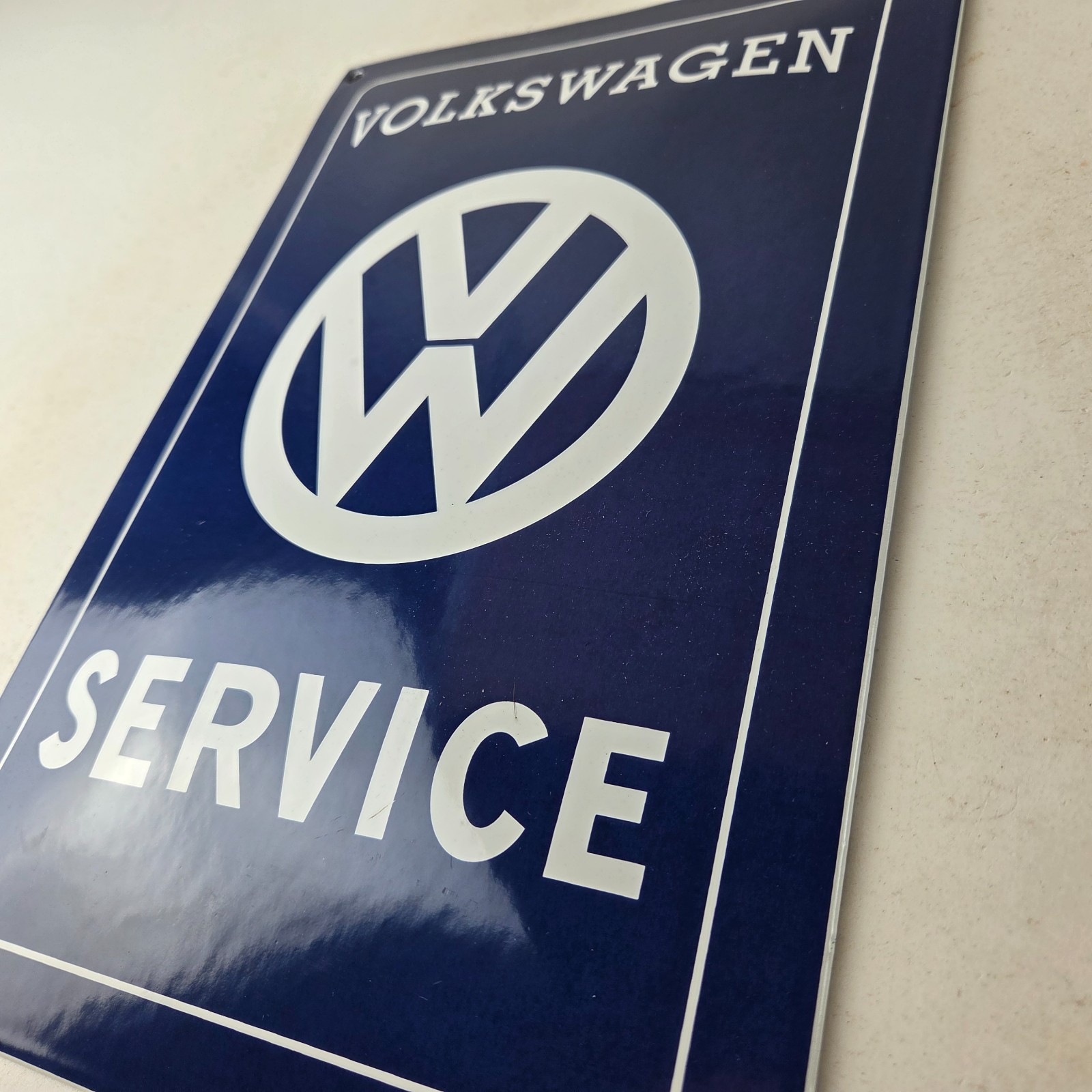 Vintage Volkswagen Sign – Service & Sales Automobile Gas Pump Porcelain Sign
