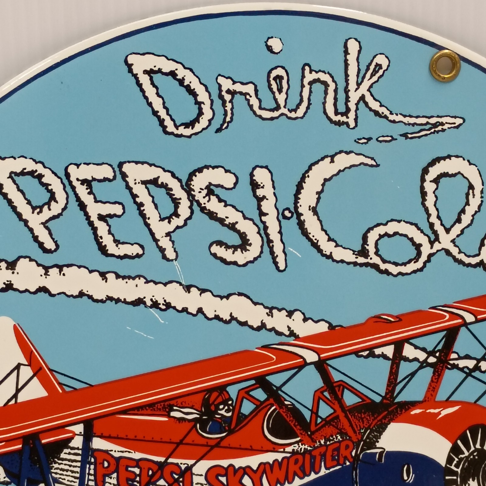 PEPSI COLA SKYWRITER AIRPLANE SIGN HEAVY METAL, Ande Rooney, Reproduction 2000