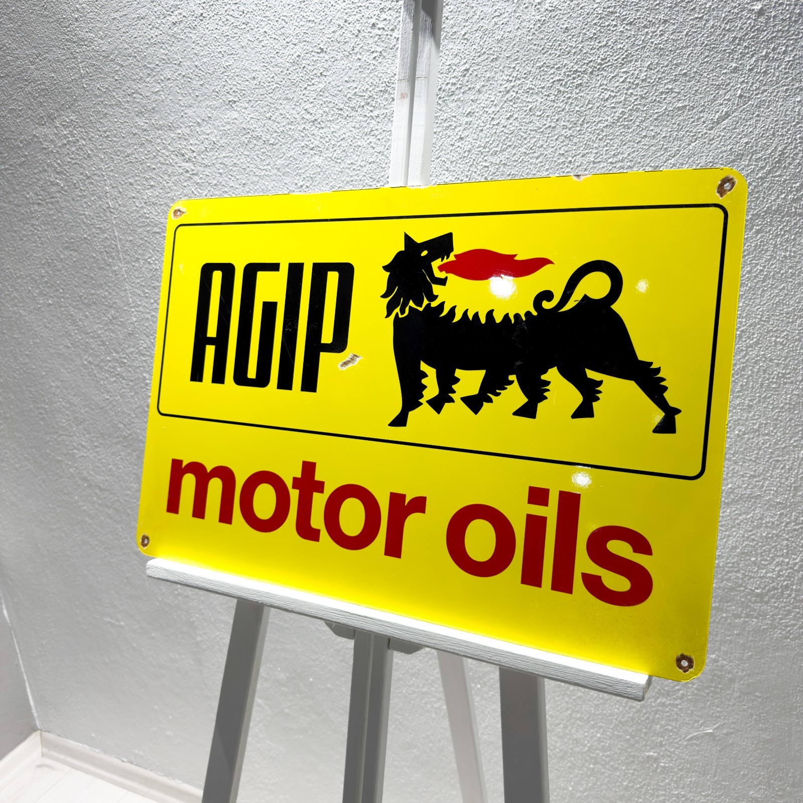 Agip Motor Oils Vintage Heavy Metal Sign – 60×40 cm (15.7” × 23.6”)