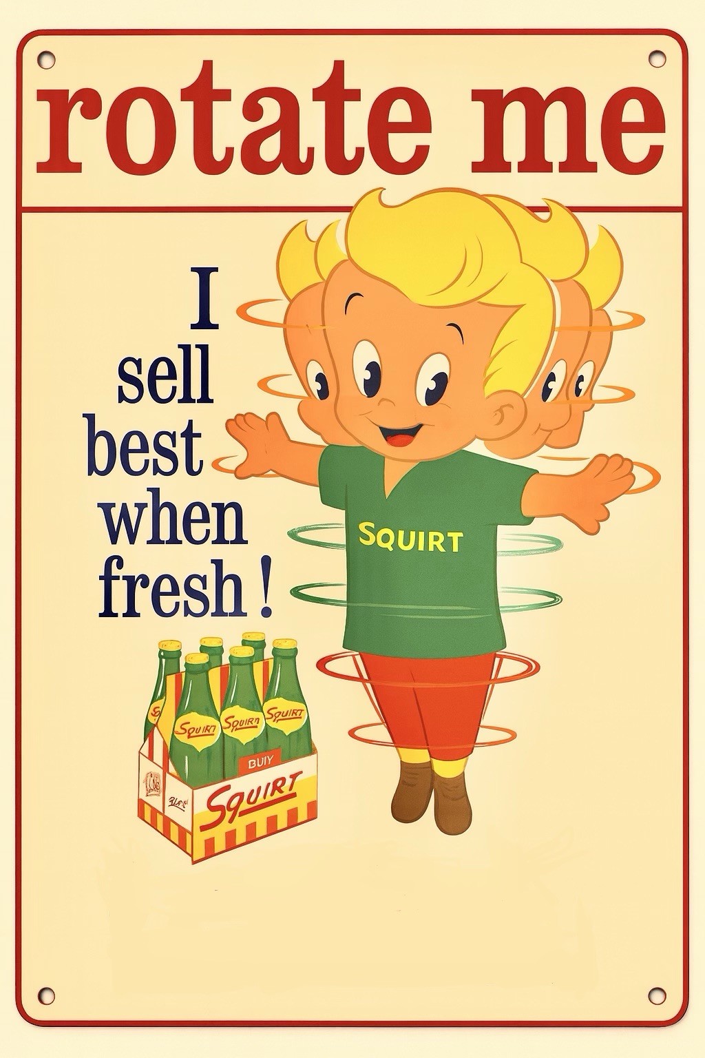 Squirt Soda Pop, Beverage Vintage Style Metal Sign