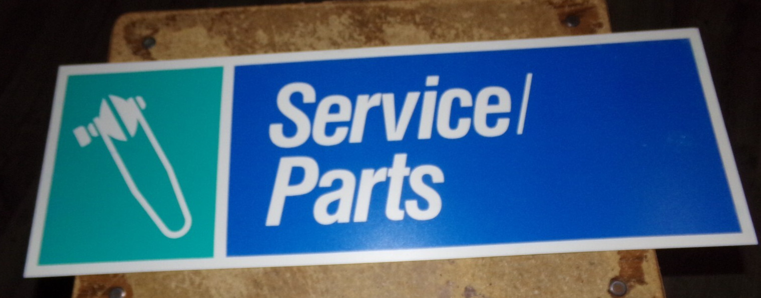 10″ x 30″ service/parts two sided sign in good shape used