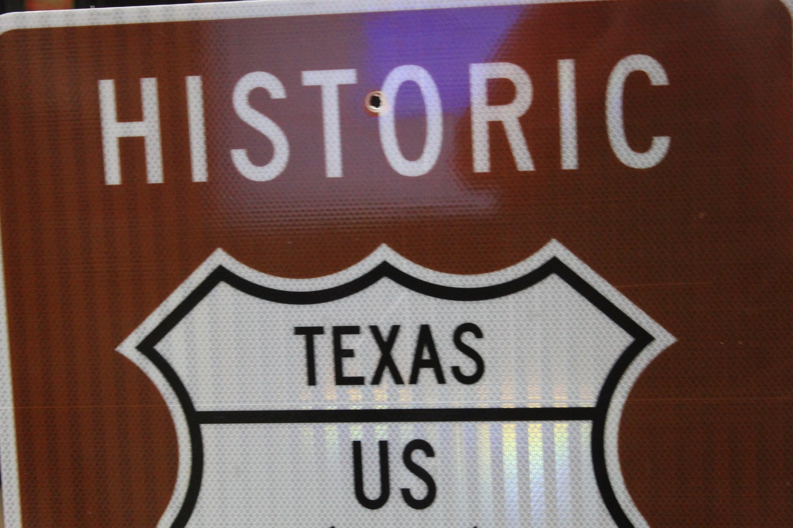 SCARCE 30″ TEXAS US HISTORIC ROUTE 66 HIGHWAY METAL SIGN ALL BROWN VERSION ROAD
