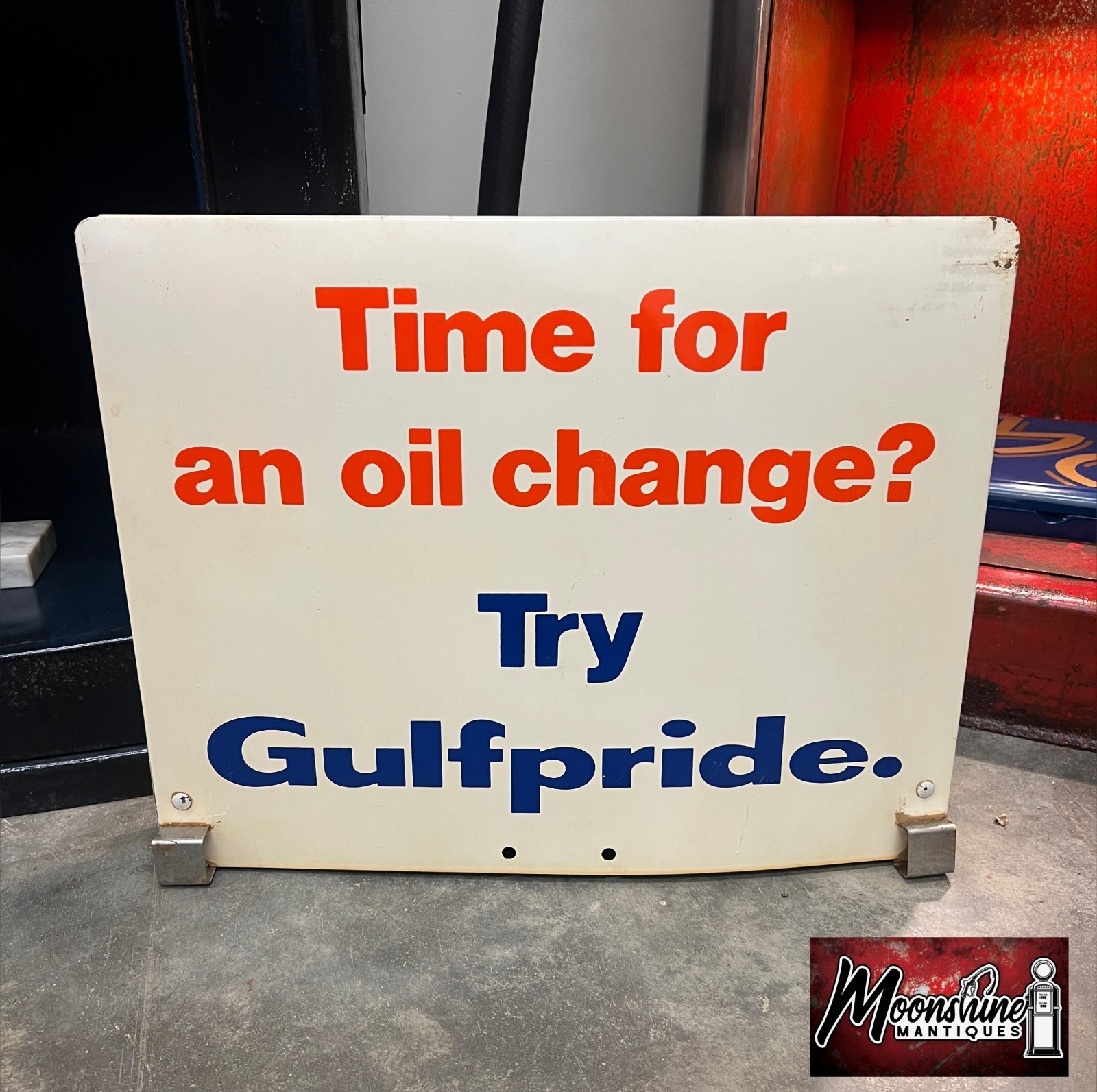 Original 1960’s GULF Gulfpride Motor Oil Sign – Gas & Oil