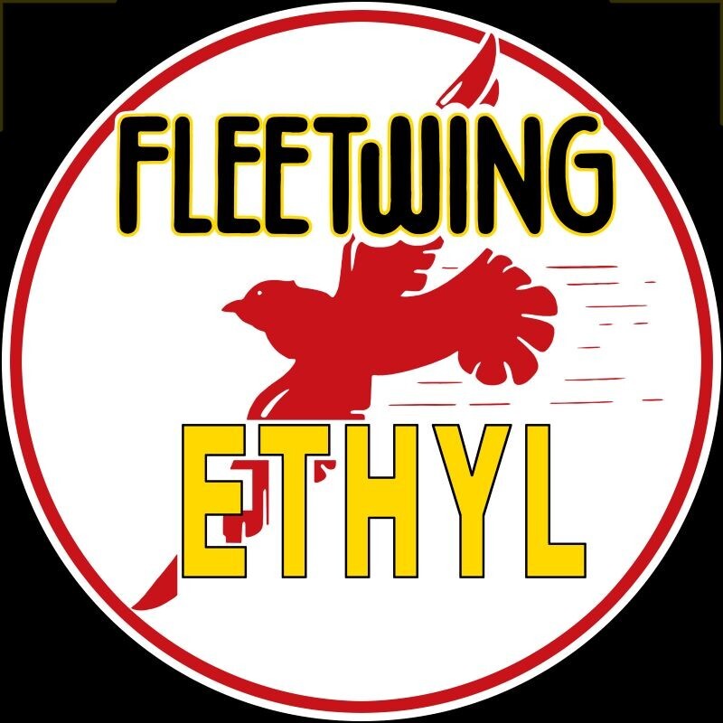 FLEETWING Gasoline with Ethyl NEW Sign 40″ Dia. Round USA STEEL XXL Size