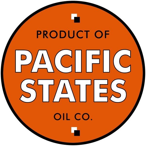 Product of Pacific States Oil Company NEW Sign 28″ Dia. Round AMERICAN STEEL