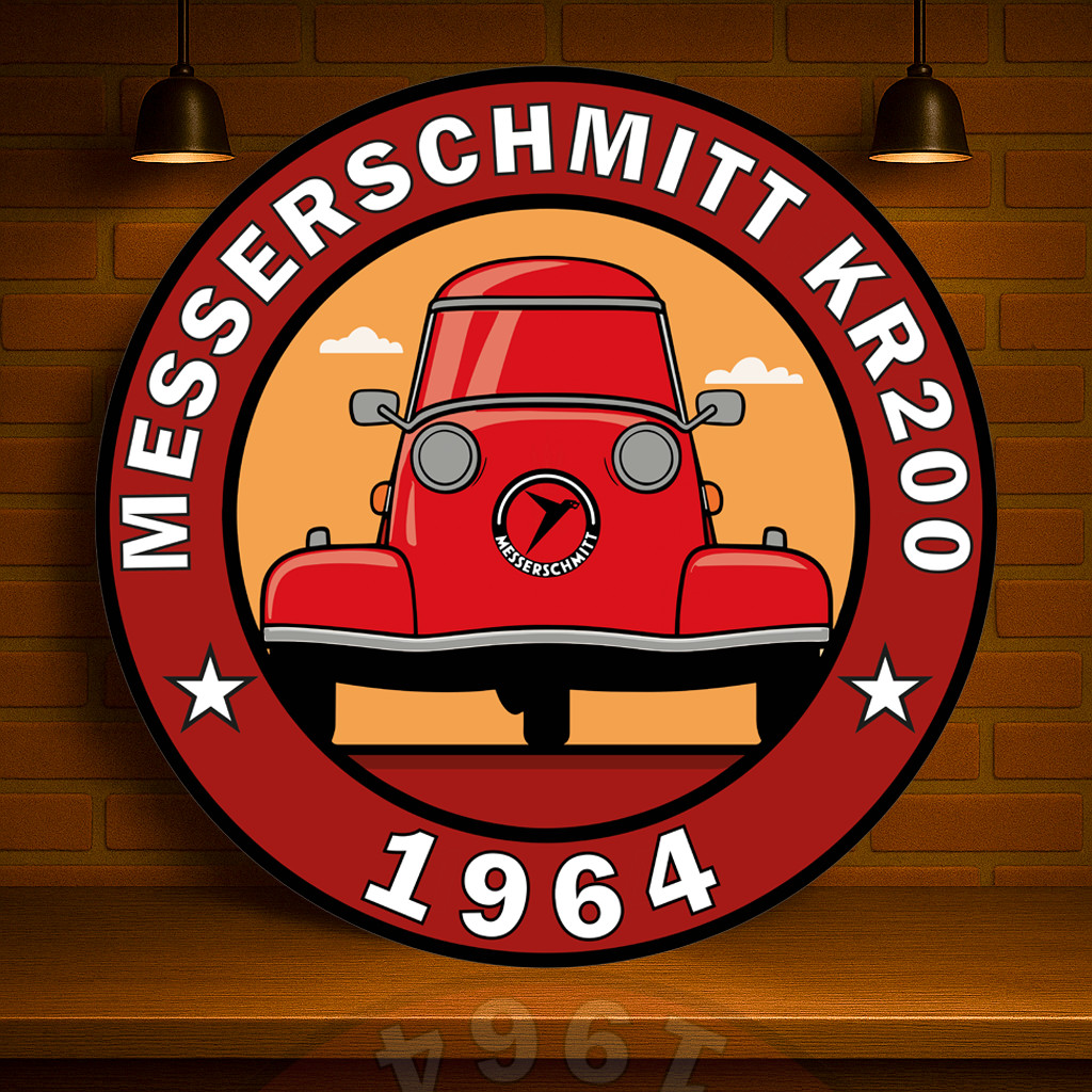 1964 MESSERSCHMITT KR200 The Microcar Marvel Heavy Metal Sign XL – 19.7″ (50cm)