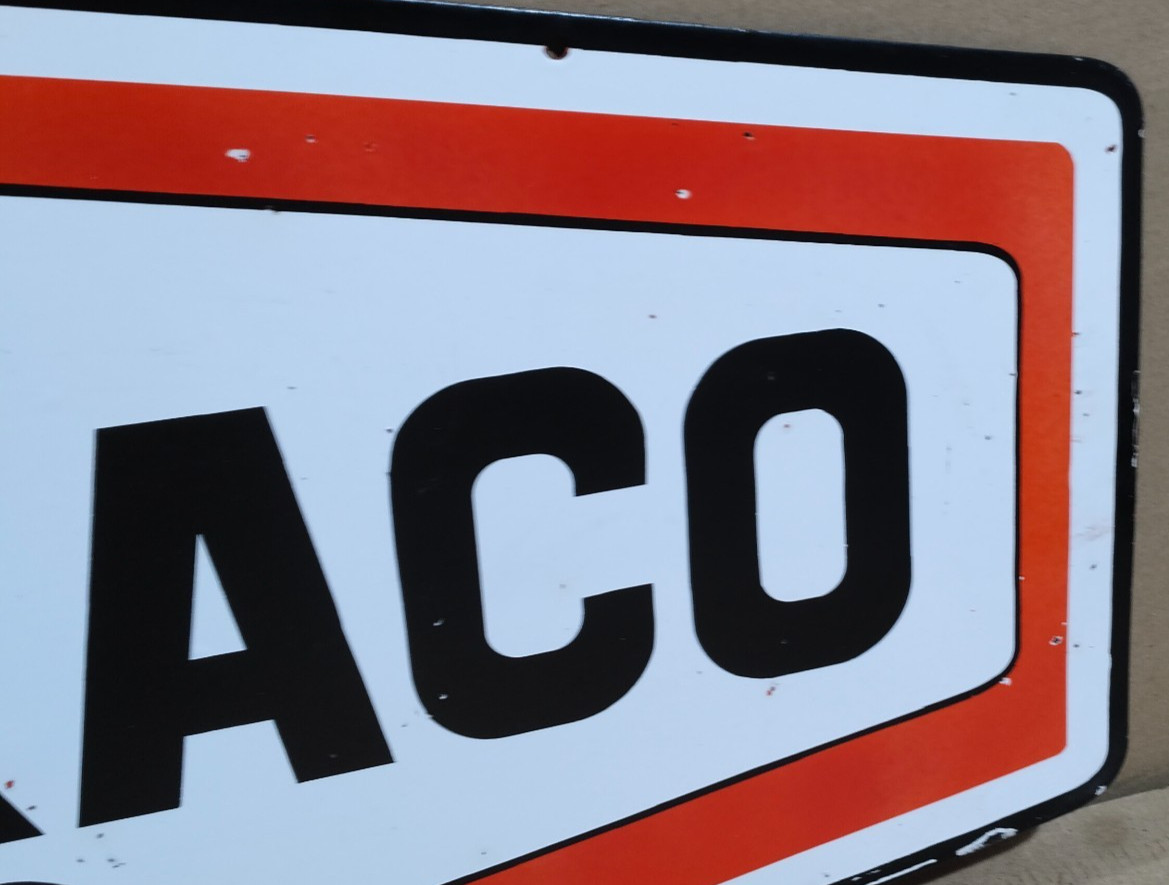 Texaco Porcelain Enamel Sign 36 x 18 Inches 2 Sided