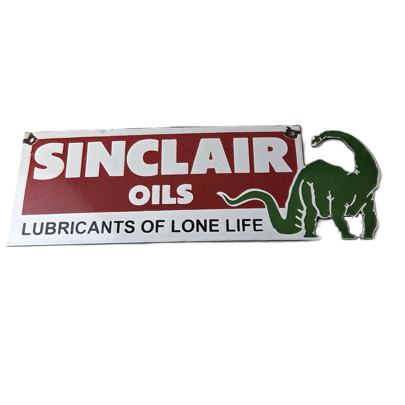 Vintage Sinclair Gasoline Sign – Motor Oil Porcelain Gas Pump Auto Sign