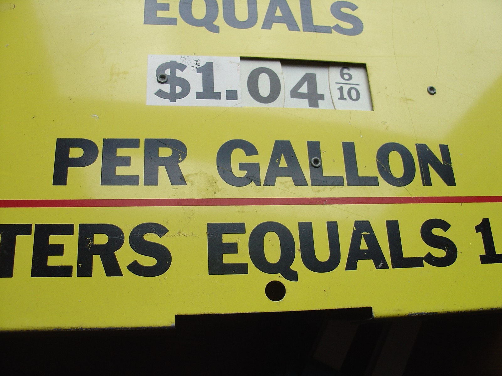 Vintage Couch Philippi Liter Pricing Adjustable Gas Gasoline Metal Sign Board