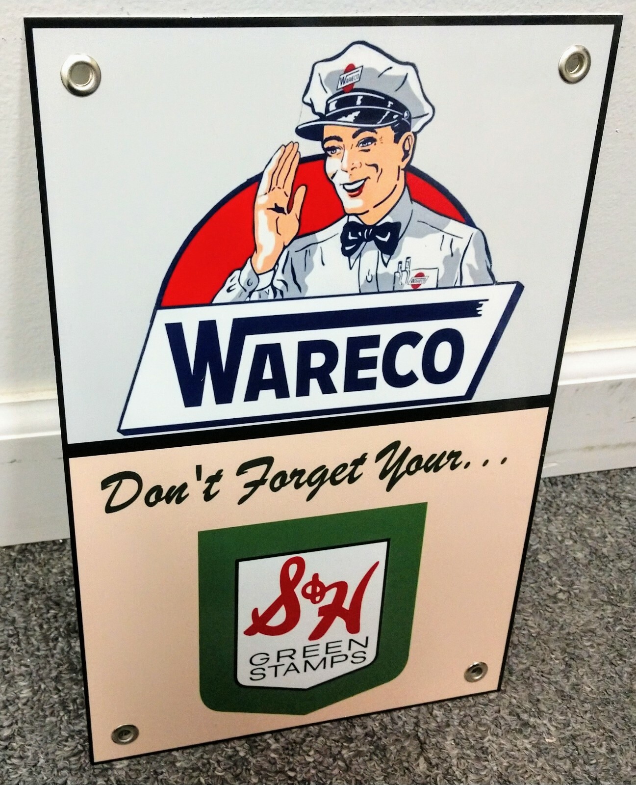 Wareco gas oil gasoline garage sign S&H… Shell Amoco Clark Pennzoil