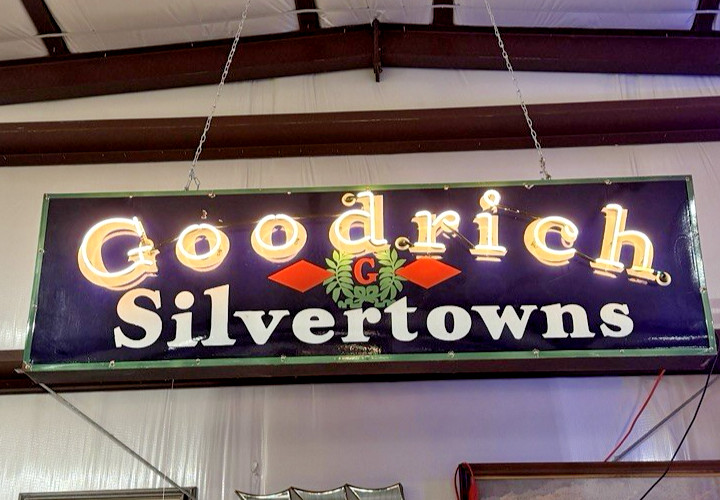 Goodrich Silvertowns Tires Horizontal Neon Sign