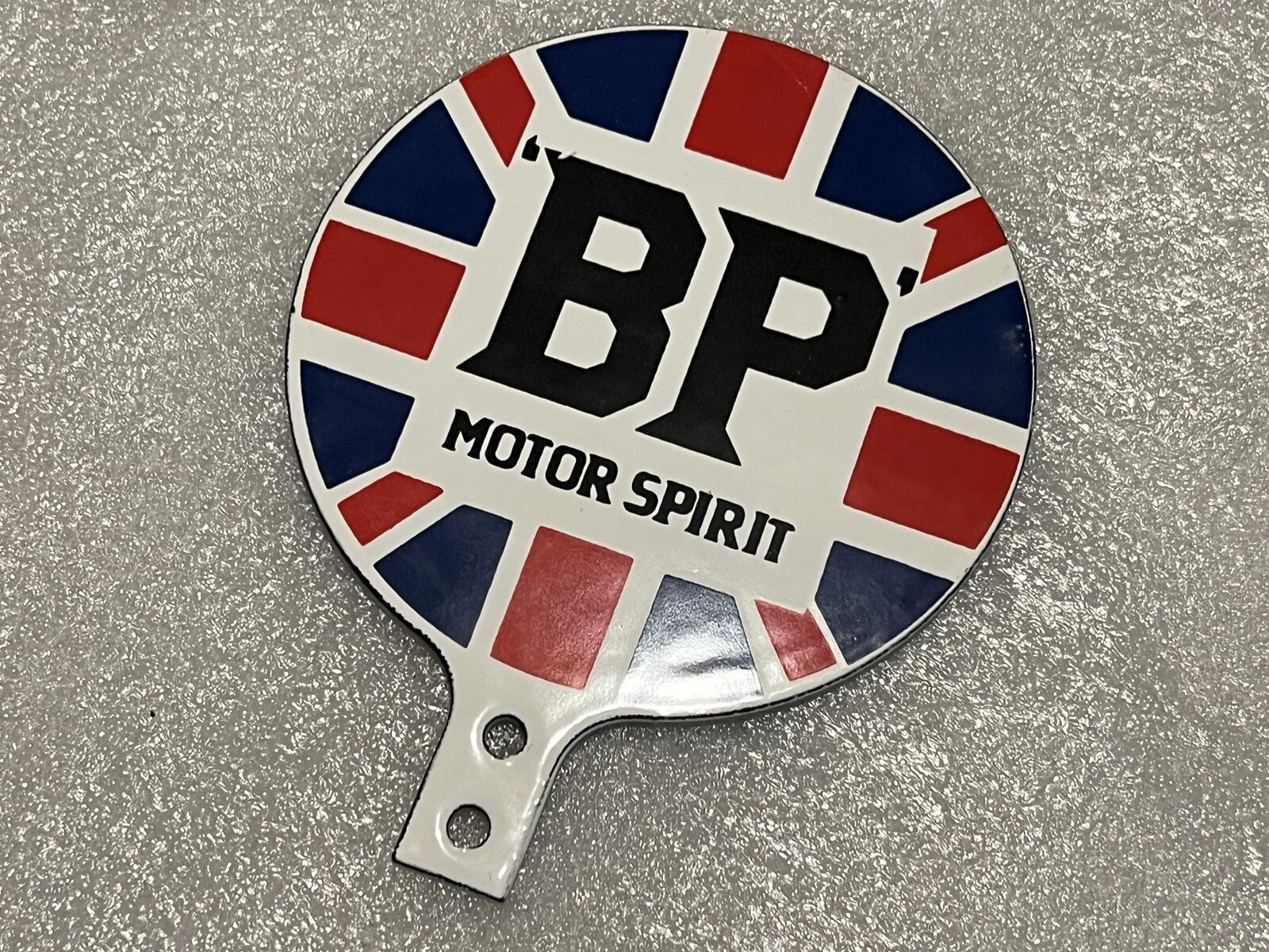 4 Inch BP License Plate Topper PORCELAIN ENAMEL SIGN Oil Gas Gasoline