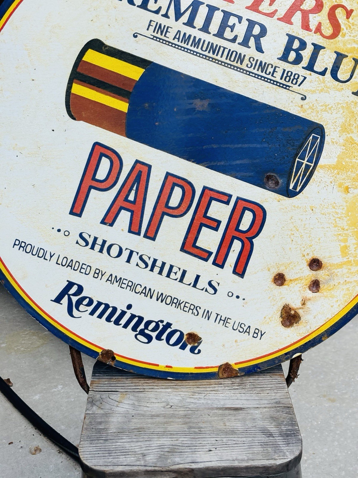 Remington Porcelain Advertising Sign Roughly 30 Inches