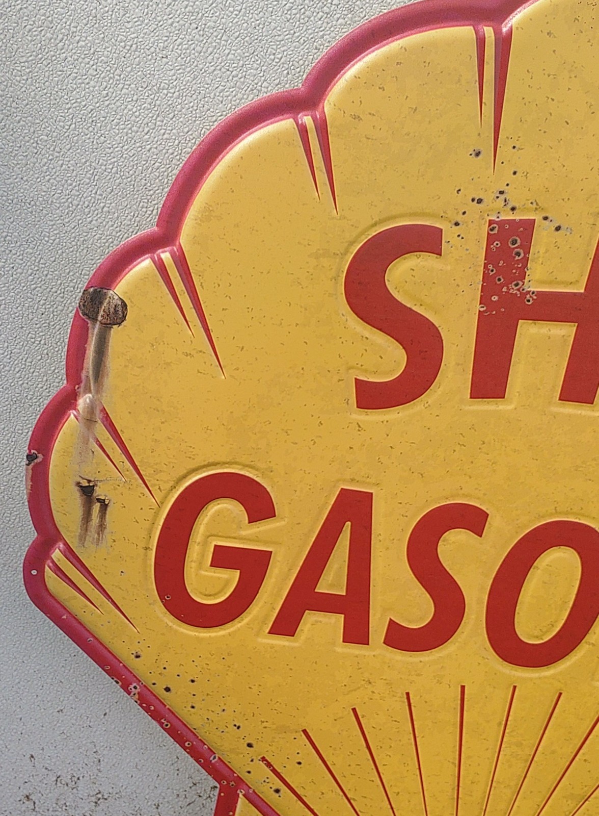 Shell Gasoline Vintage Style Wall Decor 36” Metal Sign Garage Shop Man Cave