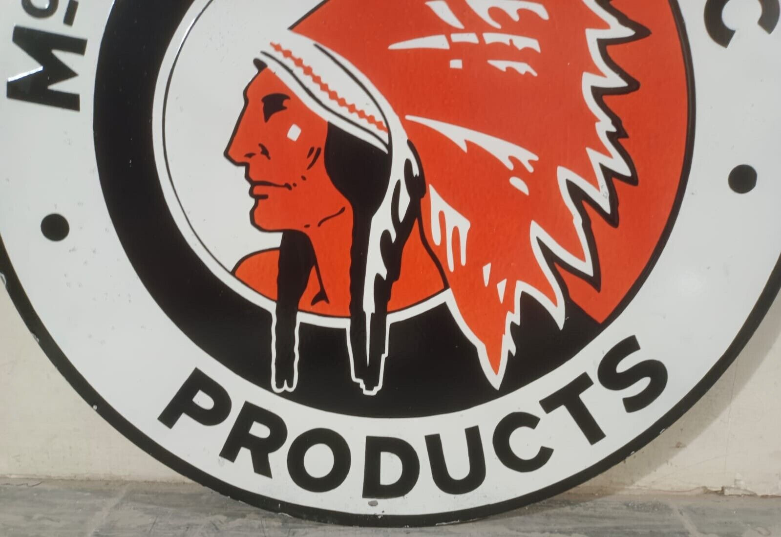 Vintage DSP Mccoll-Frontenac Products Gas & Oil Porcelain Enamel Sign.