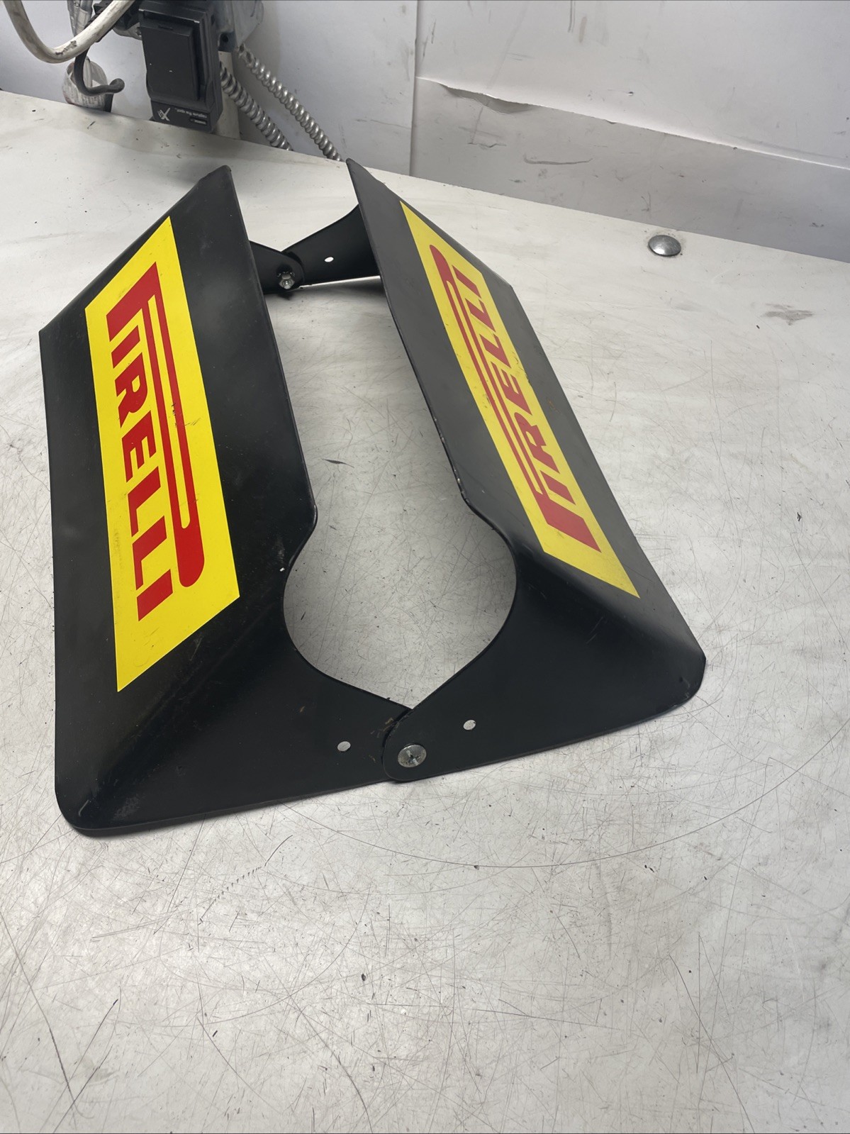 Pirelli Metal Motorcycle Tire Display Sign Stand Racing Decor Man Cave