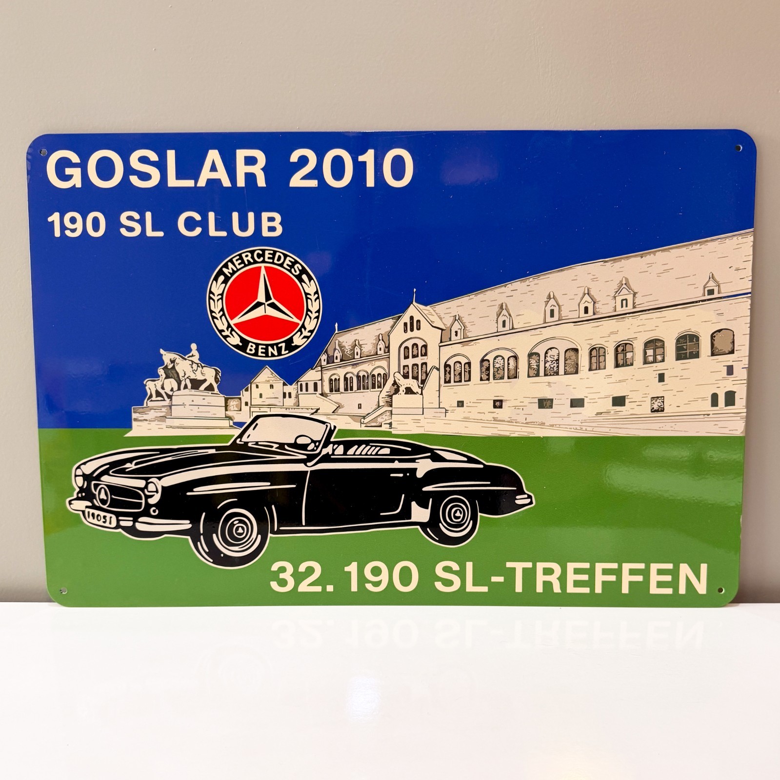 Mercedes-Benz 190 SL Club Vintage Automotive Metal Sign–40 × 60 cm (15.7” × 23)