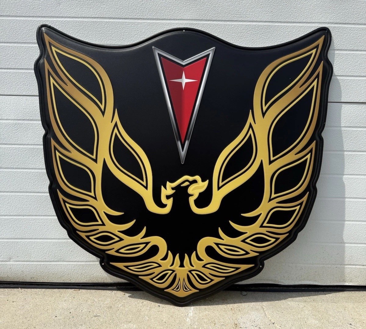 Pontiac Firebird Trans Am Sign Hood Gas Oil Parts Vintage Style Wall Decor 35”