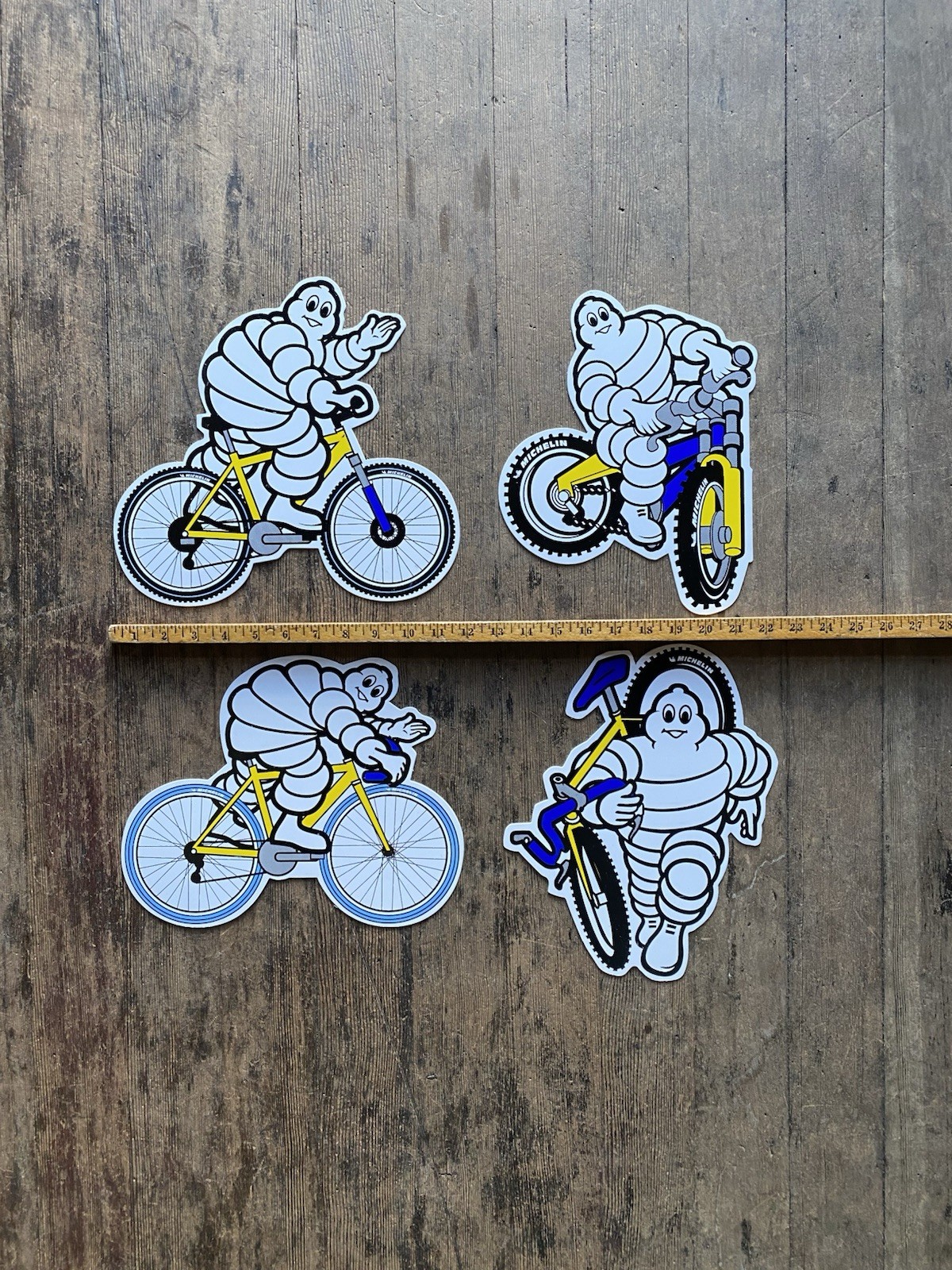 Vintage Michelin Man Bicycle Tire Advertising Promo Lot Signs Bike Display