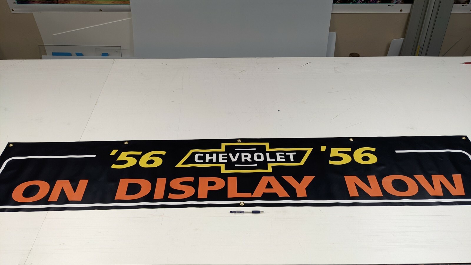 Chevrolet ’56 1956 Vintage Style Dealer Promo Banner Chevy ON DISPLAY NOW