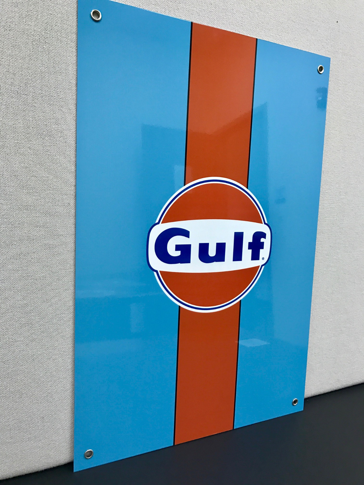 Gulf racing advertising sign oil gas ford