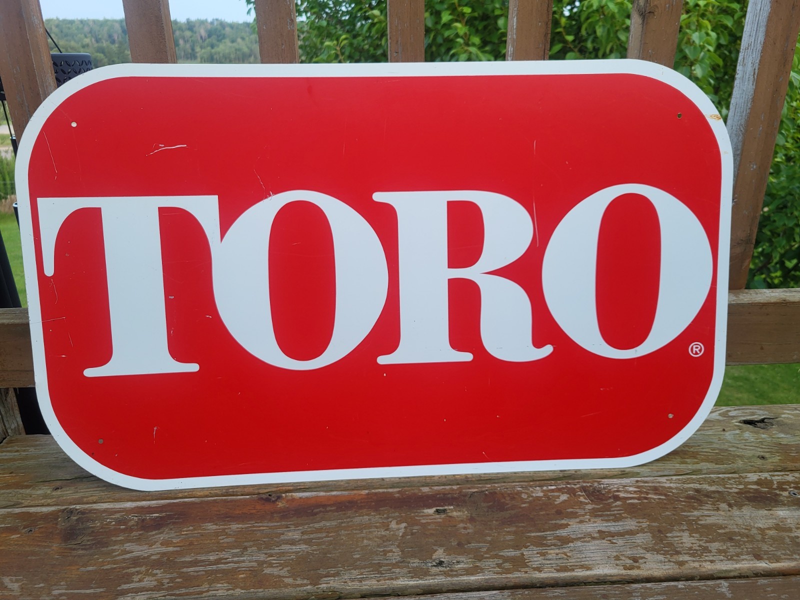 Vintage Toro Yard Machine Dealer Sign, Rare Hard To Find Version