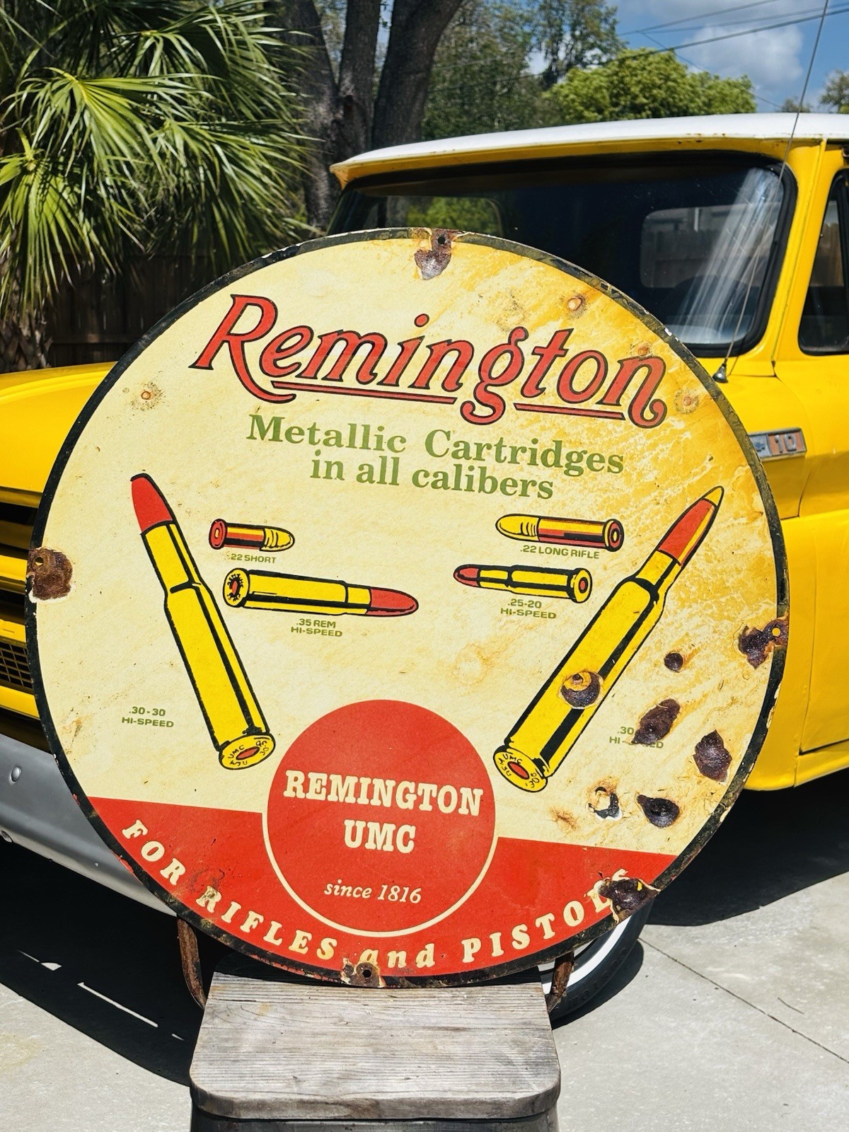 Remington Porcelain Advertising Sign Roughly 30 Inches