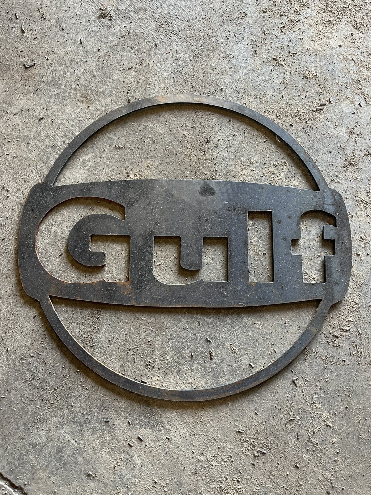 Gulf Gas Pump Station Sign Oil Jar Can Bottle Not Antique Vintage Porcelain Soda