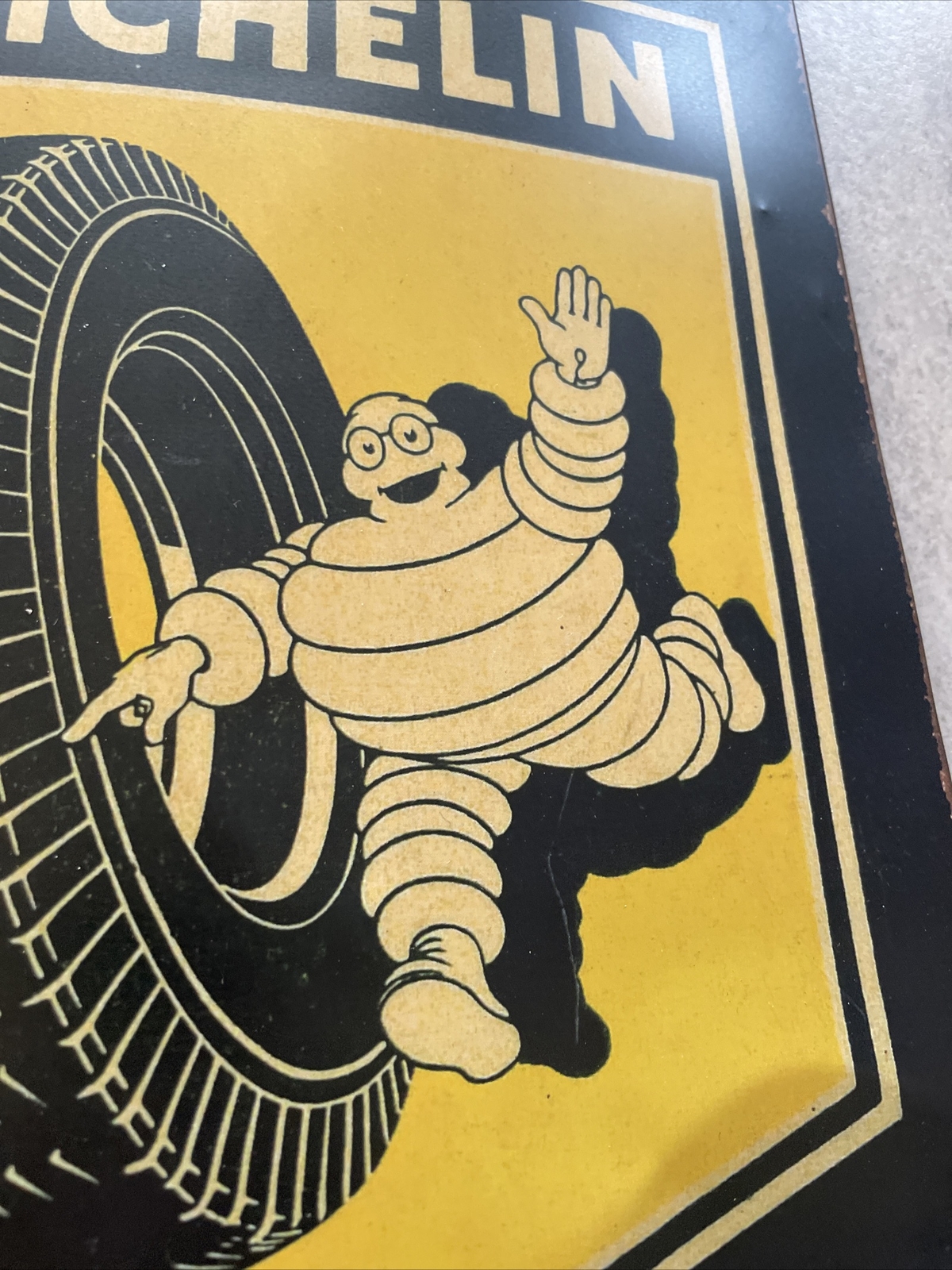 Michelin Service Tire Logo Gas Garage Shop Retro Auto Wall Decor Metal Tin Sign