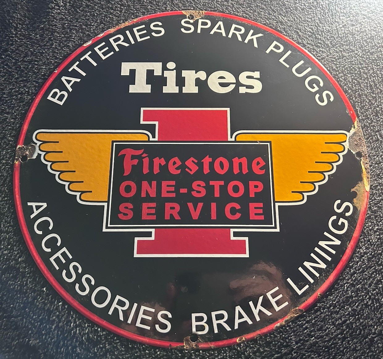 TIRES FIRESTONE METAL WALL ART SIGN MAN CAVE UNIQUE NOSTALGIA VINTAGE