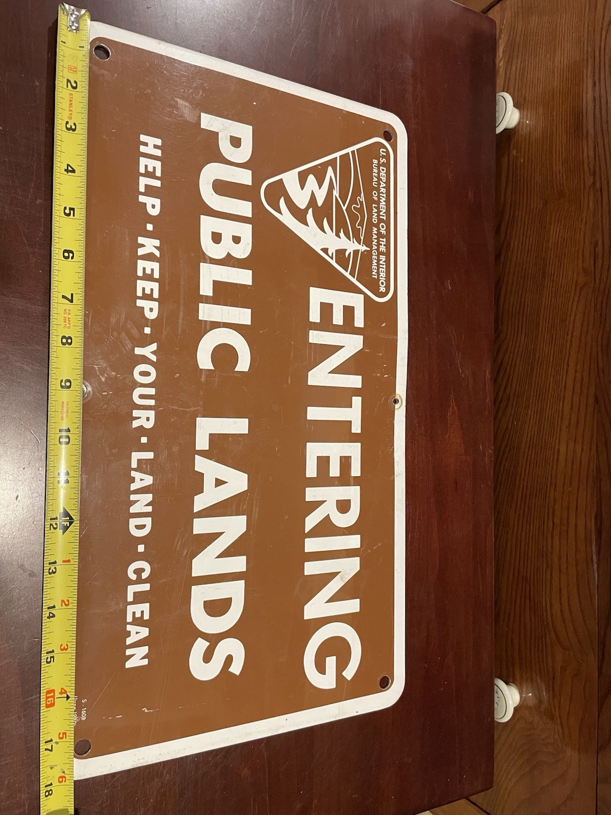 This Aluminum Painted Boundary Sign Comes From The Mohave County Area Of AZ.