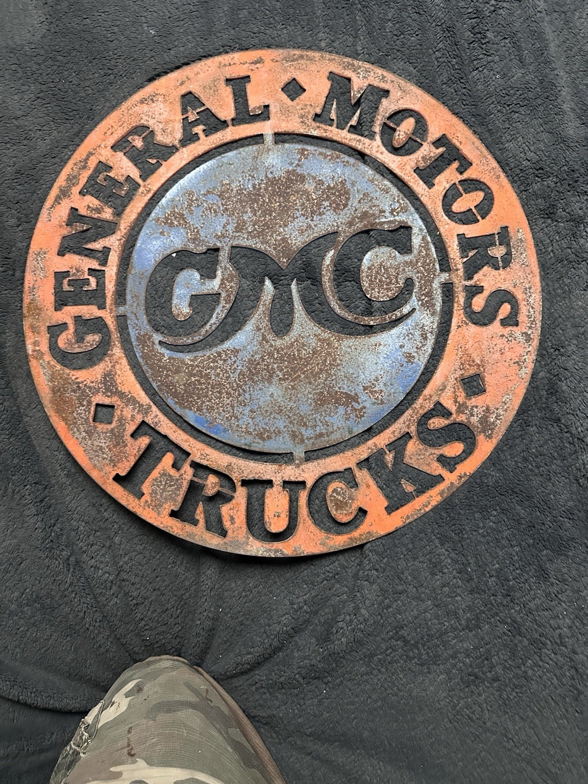 GMC Trucks General Motors Sign Waterjeted 18X18