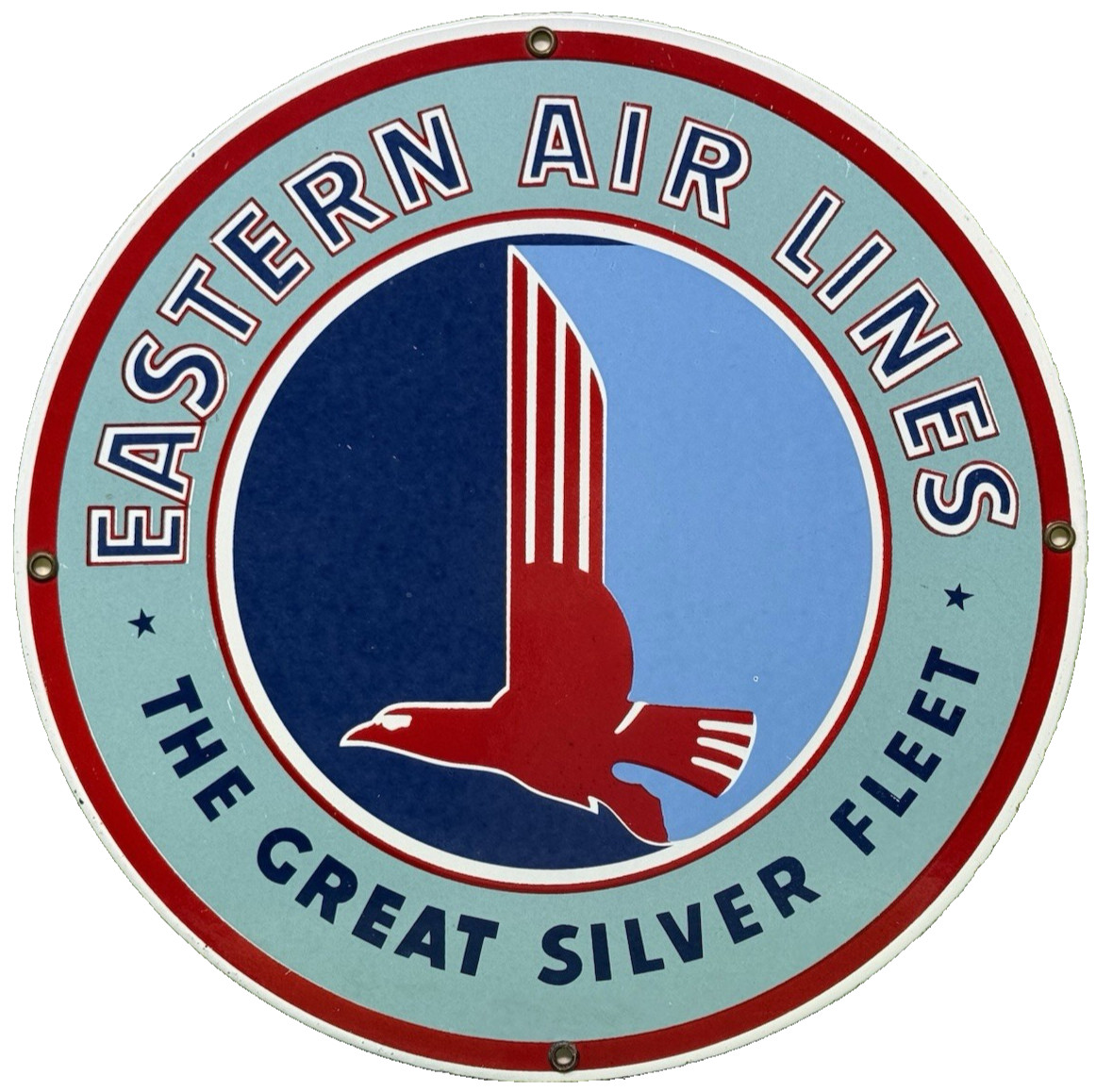 VINTAGE EASTERN AIR LINES PORCELAIN SIGN DEALERSHIP GAS STATION MOTOR OIL DELTA