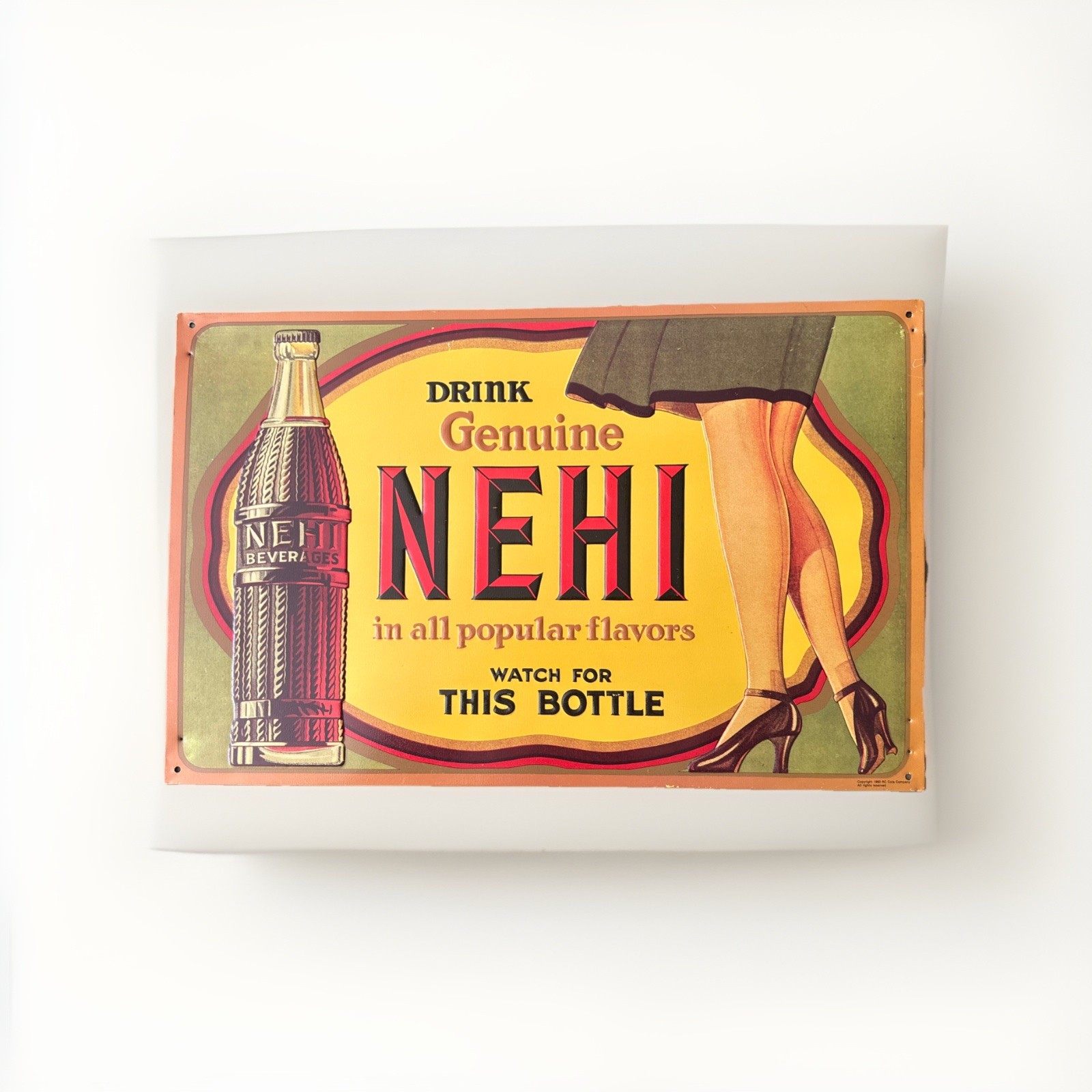 Vintage Style Nehi Soda Pop Heavy Steel Metal Quality Sign