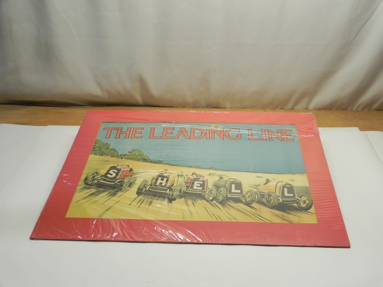 VINTAGE 1969 PRINT ROYLE SHELL OIL POSTER ON CARDBOARD FRAME THE LEADING LINE