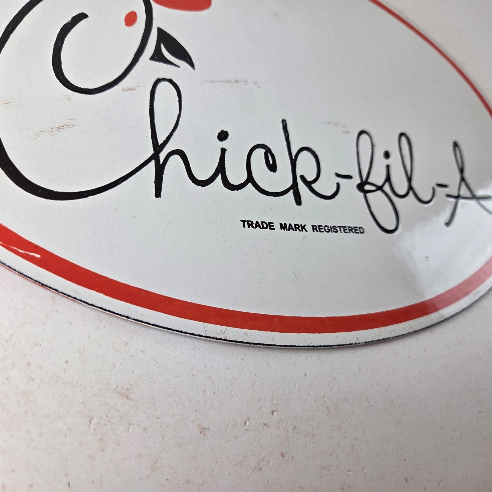 Vintage Chick Fil A Sign – Chicken Fast Food Porcelain Gas Pump Sign