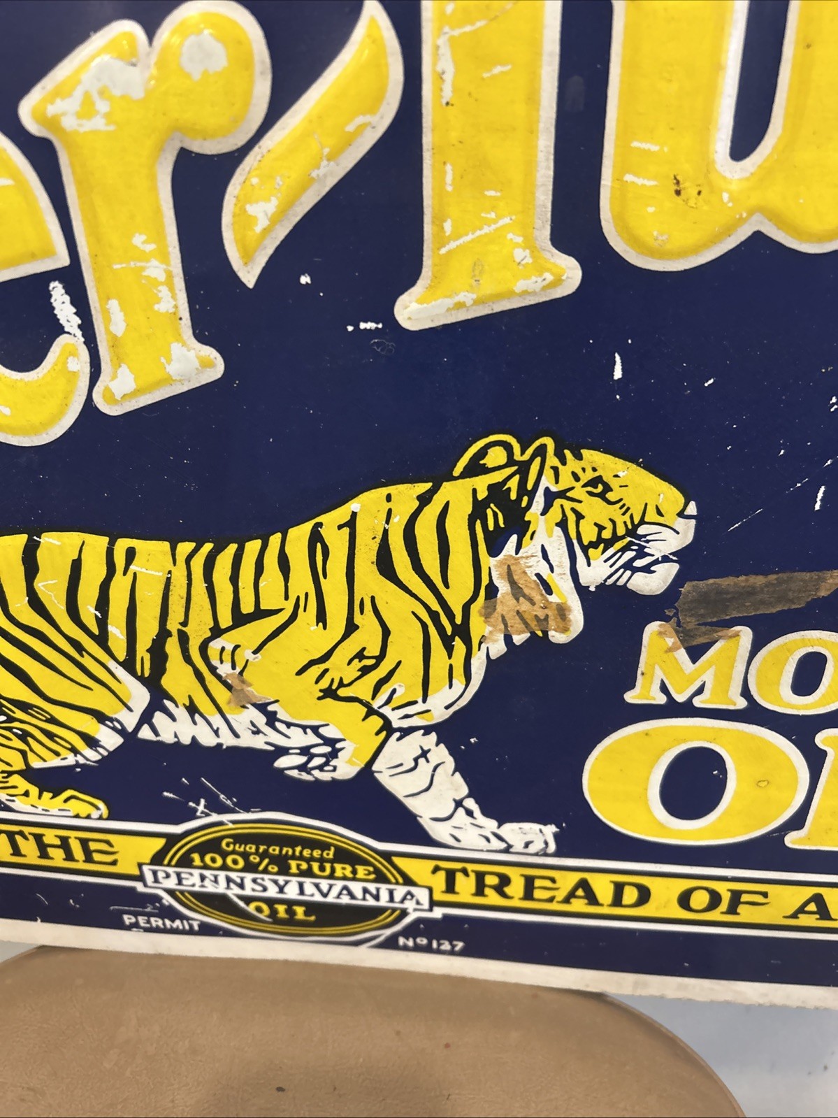 AAA Powerlube motor oil sign