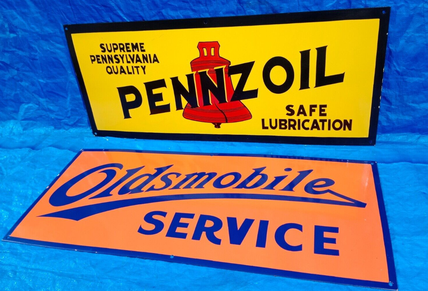 2 Porcelain Enamel Sign, More Details In Description
