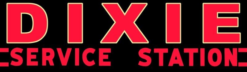 DIXIE Gas & Oil Service Station NEW Sign: 48″ Wide Diecut USA STEEL XL Size