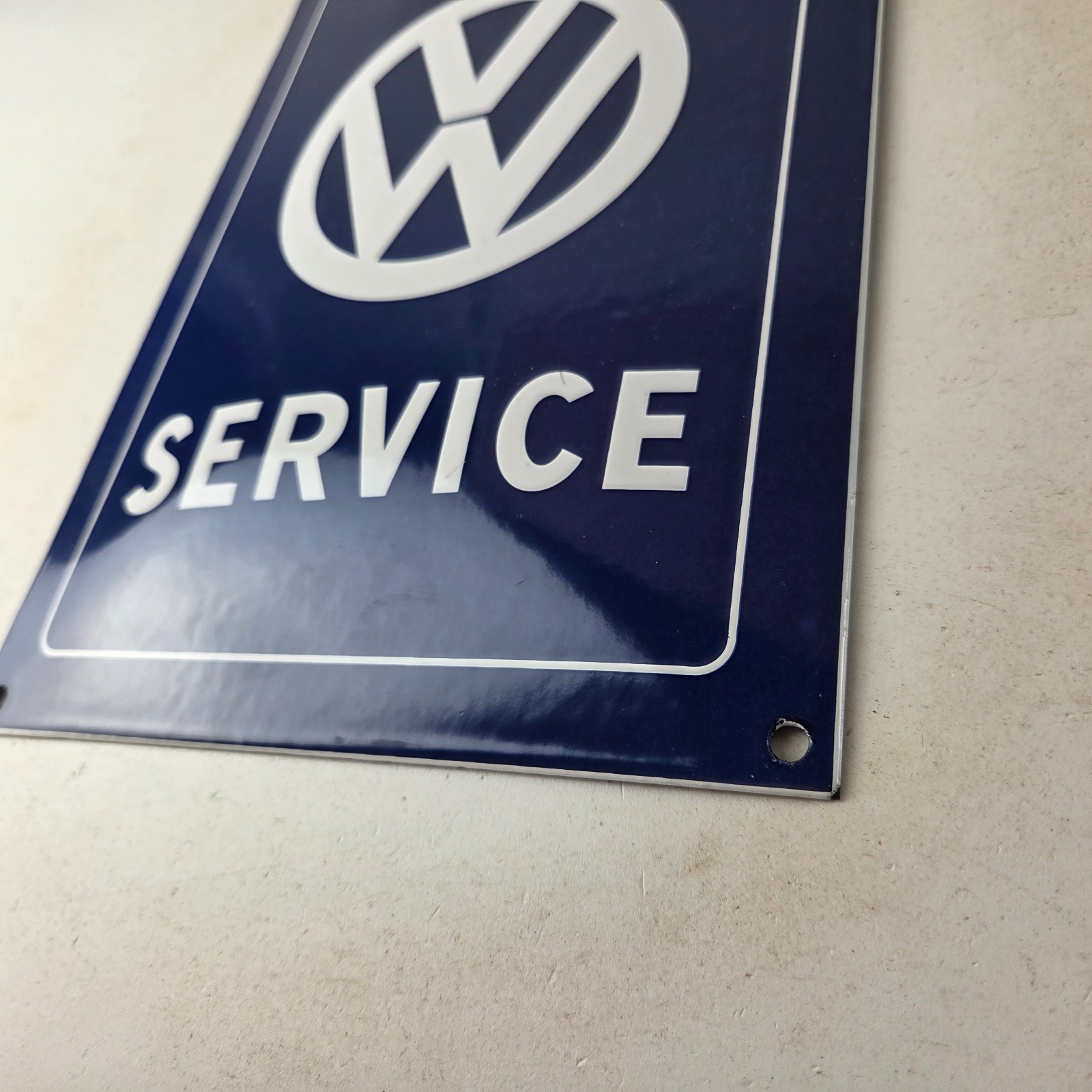 Vintage Volkswagen Sign – Service & Sales Automobile Gas Pump Porcelain Sign