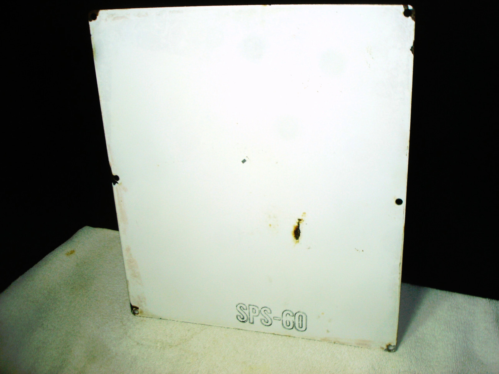VINTAGE 1960 SINCLAIR GASOLINE PORCELAIN GAS STATION PUMP SIGN 12″ x 13 1/2″