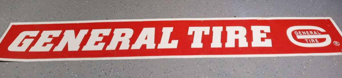 🔥 GENERAL TIRE METAL SIGN 10 FOOT VINTAGE LARGE NOS MANCAVE MINT SHAPE! 🔥