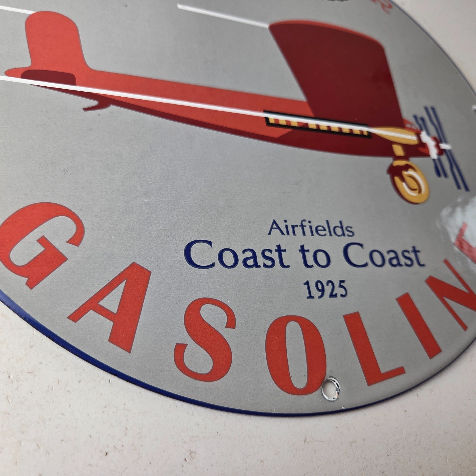 Vintage Union Speed & Power Sign – Gas Pump Porcelain Service Station Sign