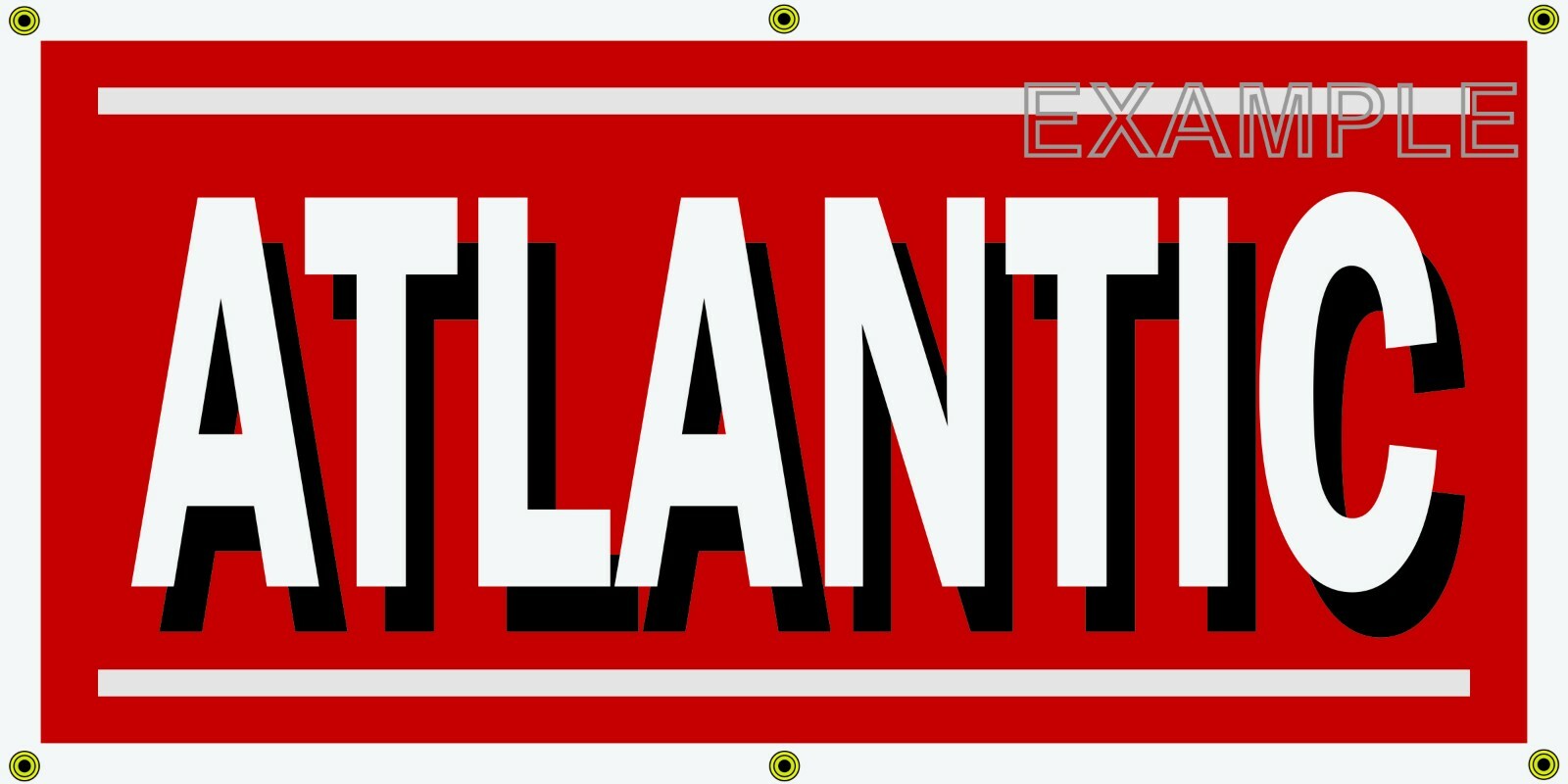 ATLANTIC GASOLINE GAS STATION VINTAGE OLD SCHOOL SIGN REMAKE BANNER SIZE OPTION