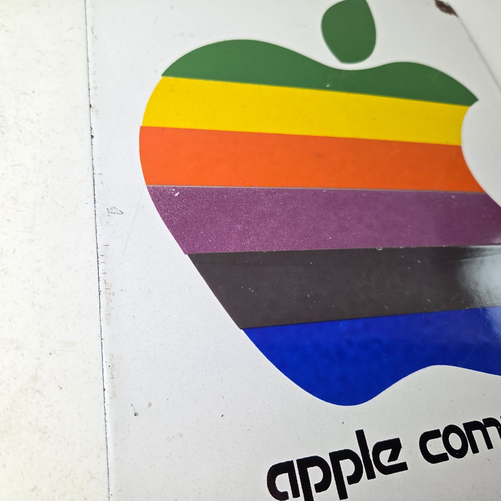 Vintage Apple Computers Sign – Authorized Dealer Service Gas Porcelain Sign