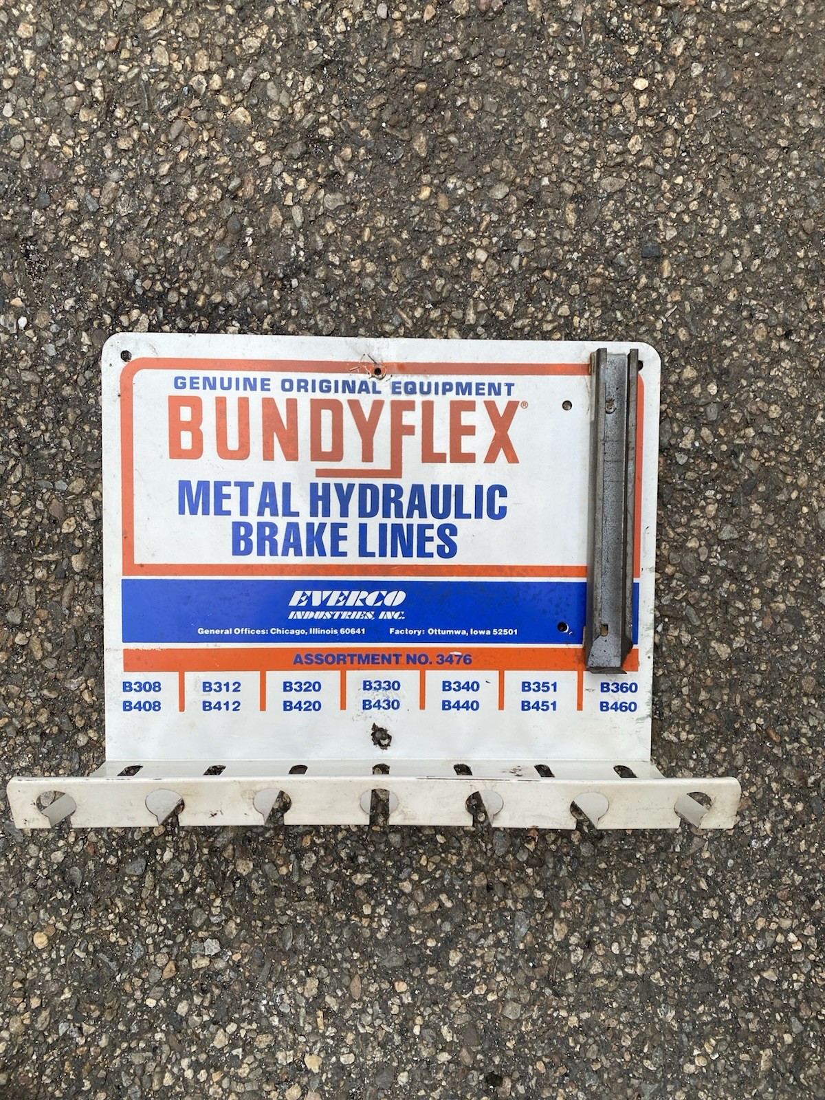 Vintage Bundyflex Brake Lines Display GM Ford Chevrolet Mopar Service Station