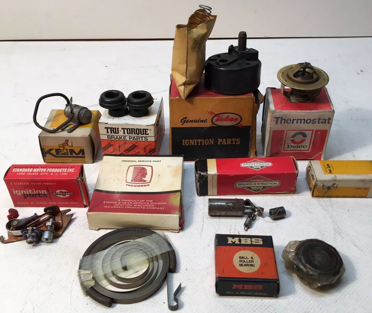 Automotive Vintage Boxes Advertising Rare Parts Vulcan MBS Tecumseh Kem Delco