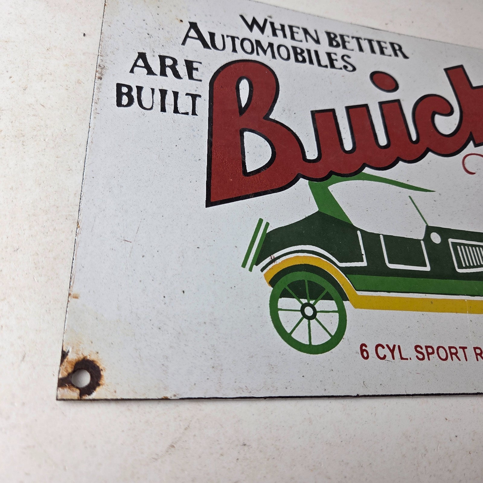 Vintage Buick Sign – Porcelain Automobiles Gas Pump Service Dealership Sign